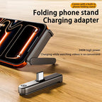 240W USB-C Foldable Stand Adapter — 2-in-1 Fast Charging & Phone Stand